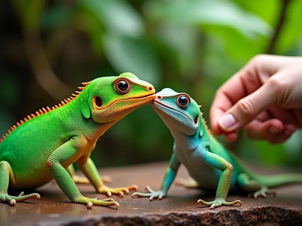 ミドリカナヘビ餌やり