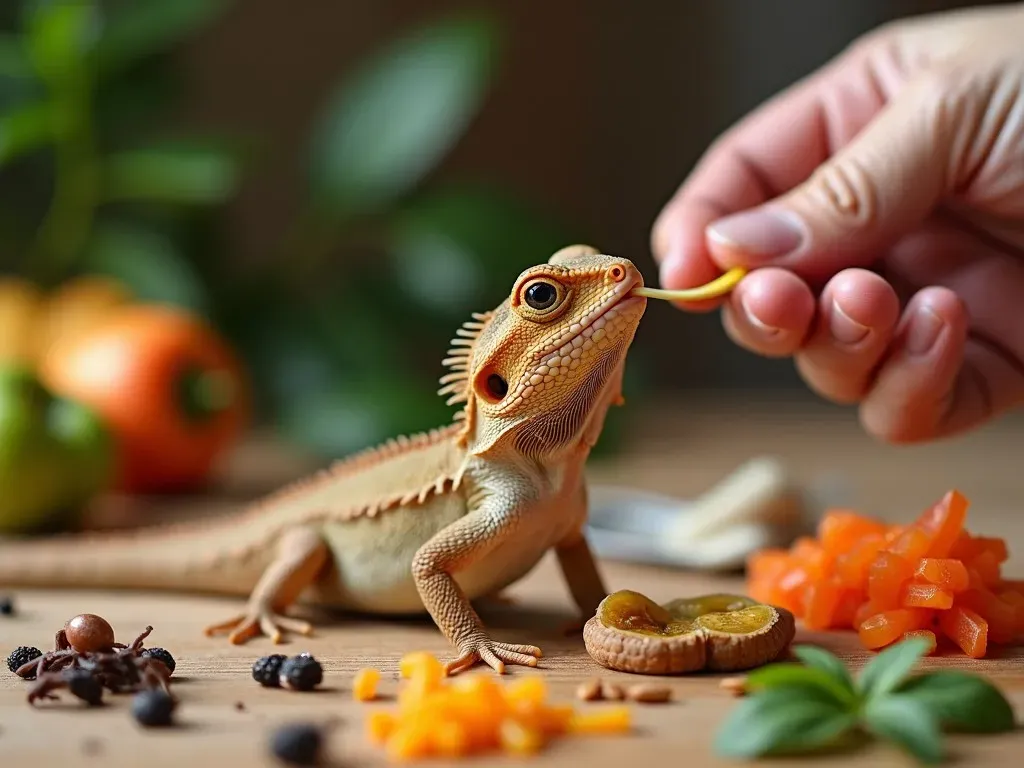 小さいトカゲの餌管理